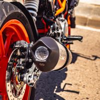 Exhaust compatible with Ktm 250 Duke 2017-2020, GP Evo4 Poppy, Slip-on exhaust including removable db killer and link pipe 