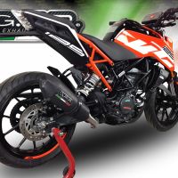 Exhaust compatible with Ktm 390 DUKE 2017-2020, GP Evo4 Black Titanium, Slip-on exhaust including removable db killer and link pipe 