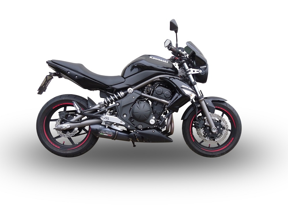 Exhaust compatible with Kawasaki NINJA 650 R 2006-2011, Gpe Ann. Poppy, Slip-on exhaust including removable db killer and link pipe 
