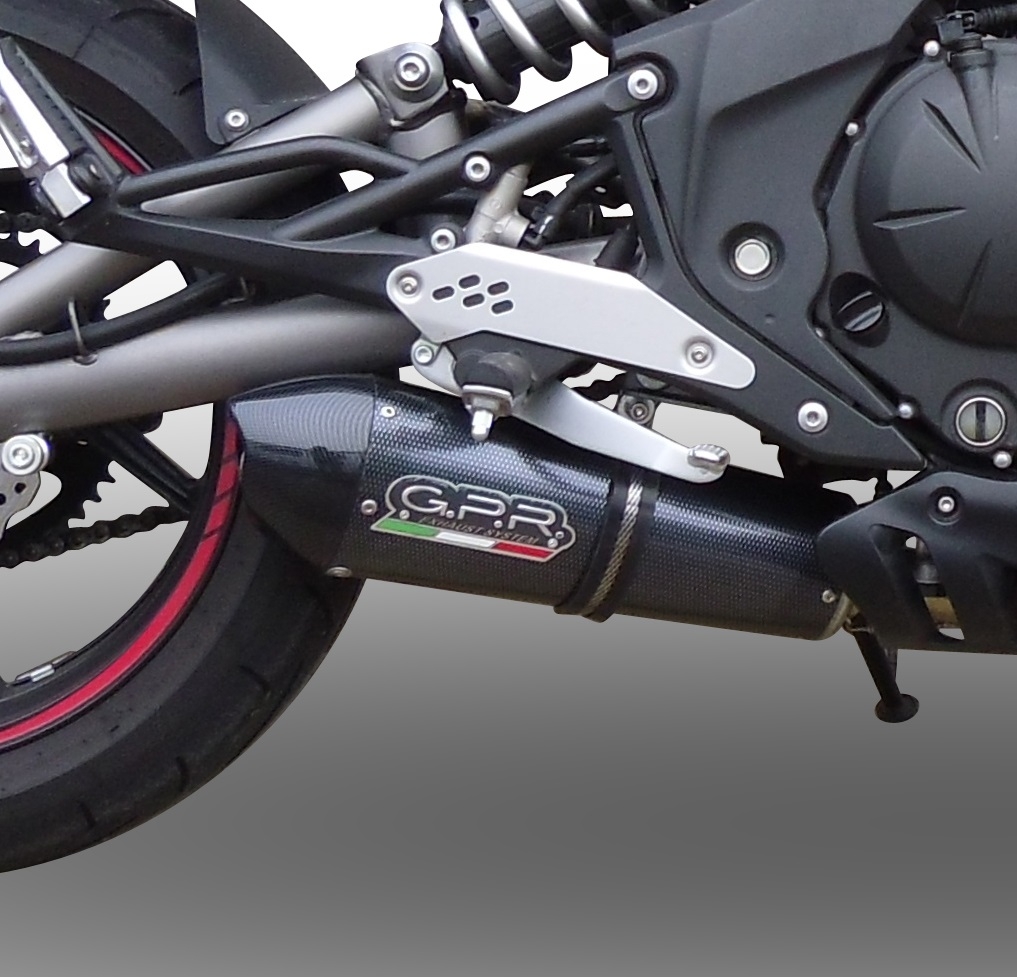 Exhaust compatible with Cf Moto Nk 650 2012-2016, Gpe Ann. Poppy, Slip-on exhaust including removable db killer and link pipe 