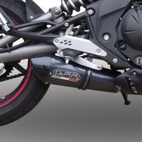 Exhaust compatible with Cf Moto Nk 650 2012-2016, Gpe Ann. Poppy, Slip-on exhaust including removable db killer and link pipe 