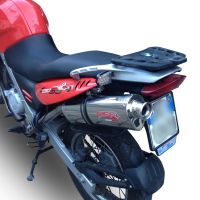 Exhaust compatible with Bmw F650GS 2004-2013, Trioval, Slip-on exhaust including removable db killer and link pipe, EPA-compliant 