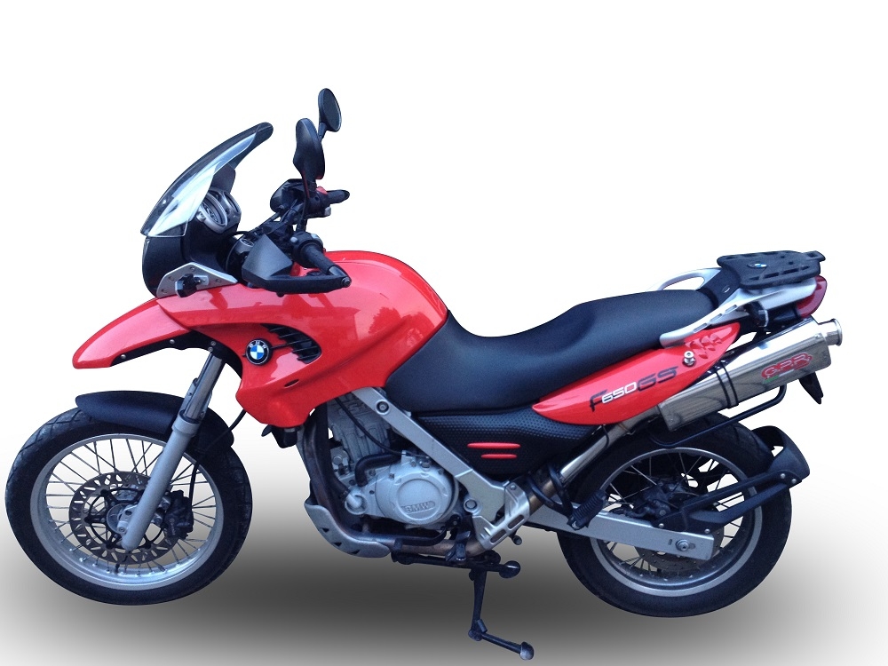 Exhaust compatible with Bmw F650GS 2004-2013, Trioval, Slip-on exhaust including removable db killer and link pipe, EPA-compliant 