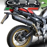 Exhaust compatible with Bmw F750GS 2021-2024, Furore Evo4 Nero, Slip-on exhaust including removable db killer and link pipe, EPA-compliant 