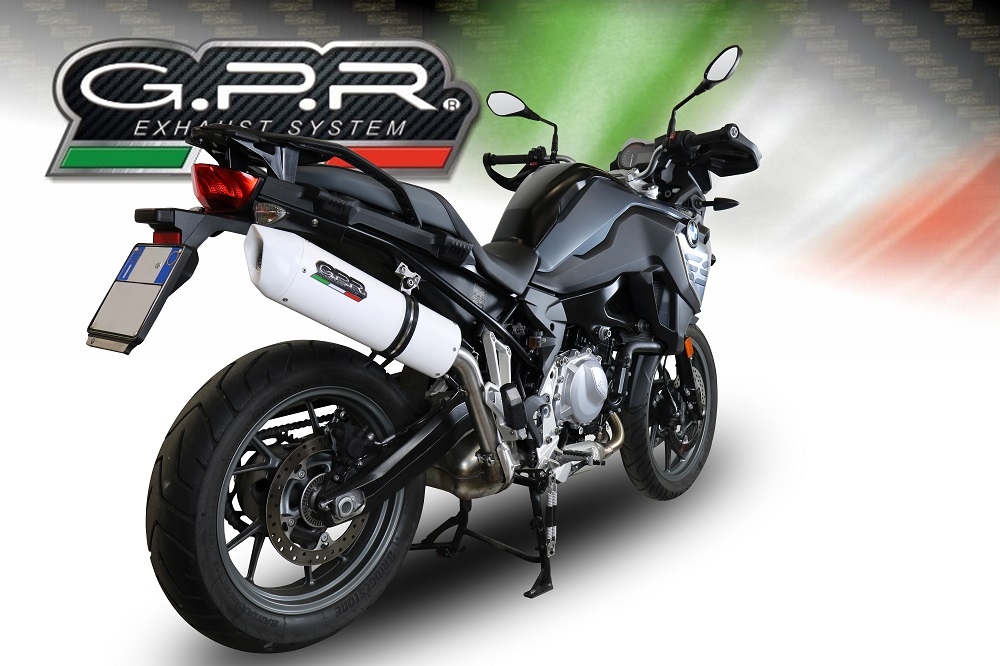 Exhaust compatible with Bmw F750GS 2021-2024, Albus Evo4, Slip-on exhaust including removable db killer and link pipe, EPA-compliant 