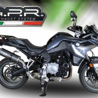 Exhaust compatible with Bmw F750GS 2021-2024, Dual Poppy, Slip-on exhaust including removable db killer and link pipe, EPA-compliant 