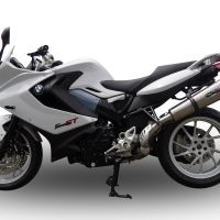 Exhaust compatible with Bmw F800GT 2012-2016, Gpe Ann. titanium, Slip-on exhaust including removable db killer and link pipe 