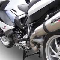 Exhaust compatible with Bmw F800GT 2012-2016, Gpe Ann. titanium, Slip-on exhaust including removable db killer and link pipe 