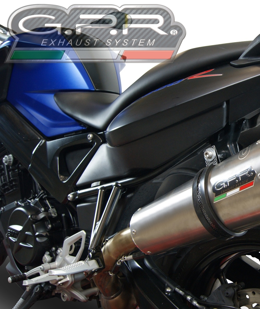 Exhaust compatible with Bmw F800R 2017-2019, GP Evo4 Titanium, Slip-on exhaust including removable db killer and link pipe 