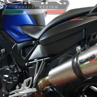 Exhaust compatible with Bmw F800R 2017-2019, GP Evo4 Titanium, Slip-on exhaust including removable db killer and link pipe 