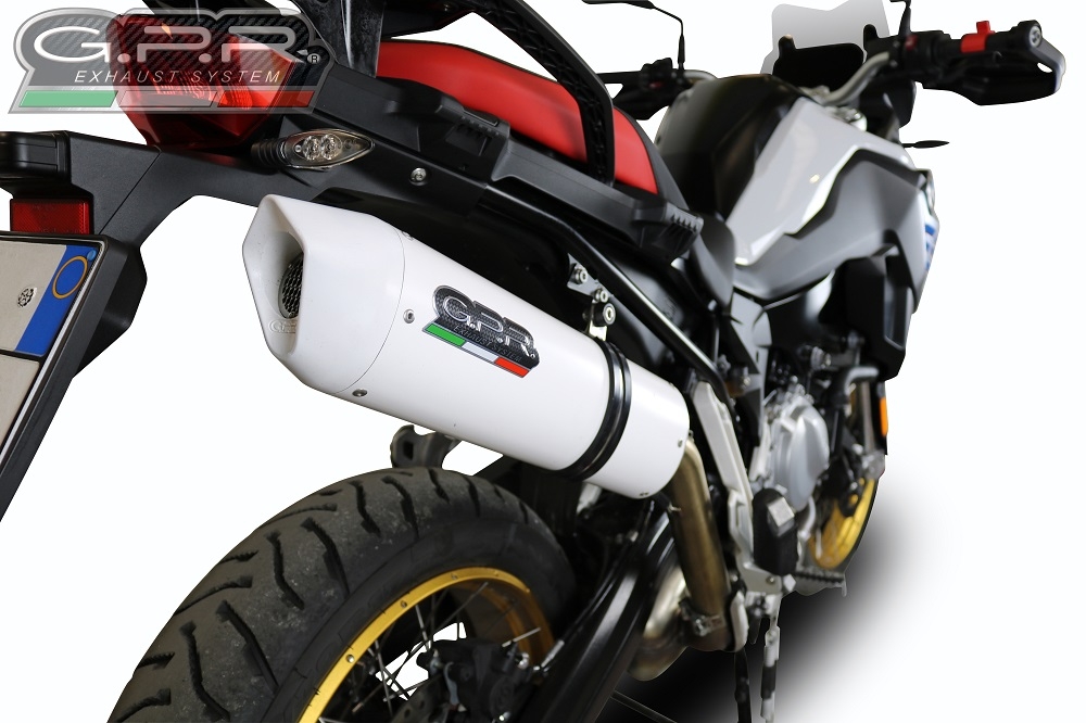 Exhaust compatible with Bmw F 800 Gs 2024-2025, Albus Evo4, Slip-on exhaust including removable db killer and link pipe, EPA-compliant 