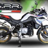 Exhaust compatible with Bmw F850GS - Adventure 2018-2020, Deeptone Inox, Slip-on exhaust including removable db killer and link pipe, EPA-compliant 