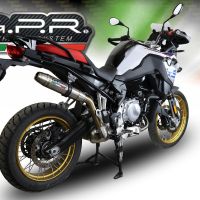 Exhaust compatible with Bmw F850GS - Adventure 2018-2020, Deeptone Inox, Slip-on exhaust including removable db killer and link pipe, EPA-compliant 