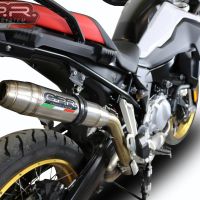 Exhaust compatible with Bmw F850GS - Adventure 2018-2020, Deeptone Inox, Slip-on exhaust including removable db killer and link pipe, EPA-compliant 