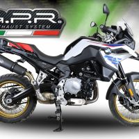 Exhaust compatible with Bmw F850GS - Adventure 2018-2020, GP Evo4 Black Titanium, Slip-on exhaust including removable db killer and link pipe 