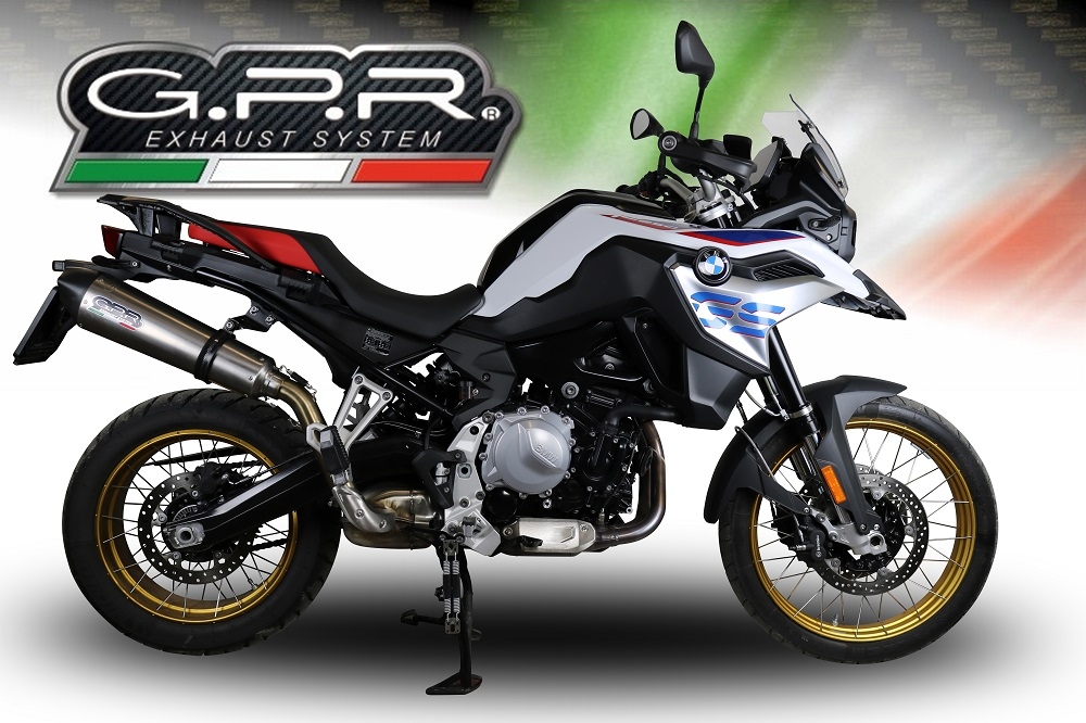 Exhaust compatible with Bmw F850GS - Adventure 2021-2024, GP Evo4 Titanium, Slip-on exhaust including removable db killer and link pipe 