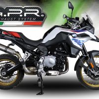 Exhaust compatible with Bmw F850GS - Adventure 2018-2020, M3 Inox , Slip-on exhaust including removable db killer and link pipe, EPA-compliant 