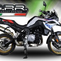 Exhaust compatible with Bmw F850GS - Adventure 2021-2024, Satinox , Slip-on exhaust including removable db killer and link pipe, EPA-compliant 