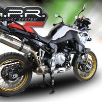 Exhaust compatible with Bmw F850GS - Adventure 2021-2024, Satinox , Slip-on exhaust including removable db killer and link pipe, EPA-compliant 