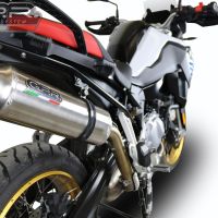 Exhaust compatible with Bmw F850GS - Adventure 2021-2024, Satinox , Slip-on exhaust including removable db killer and link pipe, EPA-compliant 