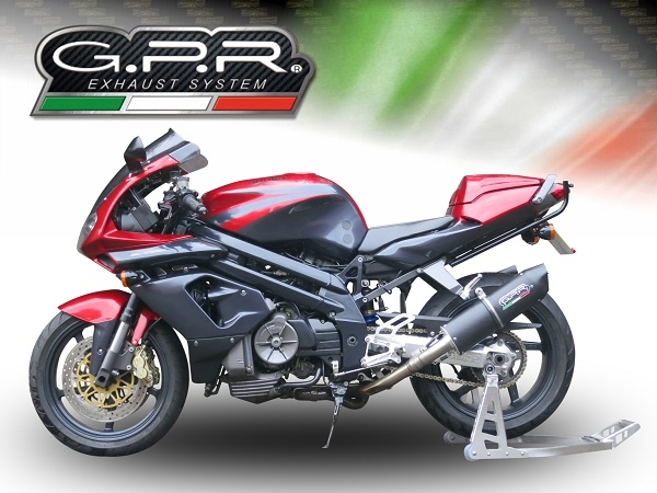 Exhaust compatible with Aprilia Sl - Falco 1000 2000-2004, Furore Nero, Dual slip-on including removable db killers and link pipes, EPA-compliant 
