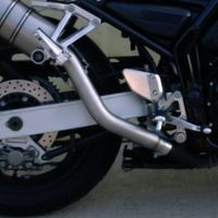 Exhaust compatible with Yamaha Fzs 600 Fazer 1998-2003, Furore Nero, Slip-on exhaust including removable db killer and link pipe 