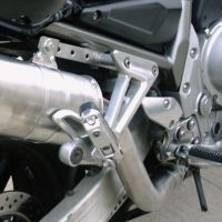 Exhaust compatible with Yamaha Fzs 1000 Fazer 2001-2005, Trioval, Slip-on exhaust including removable db killer and link pipe 