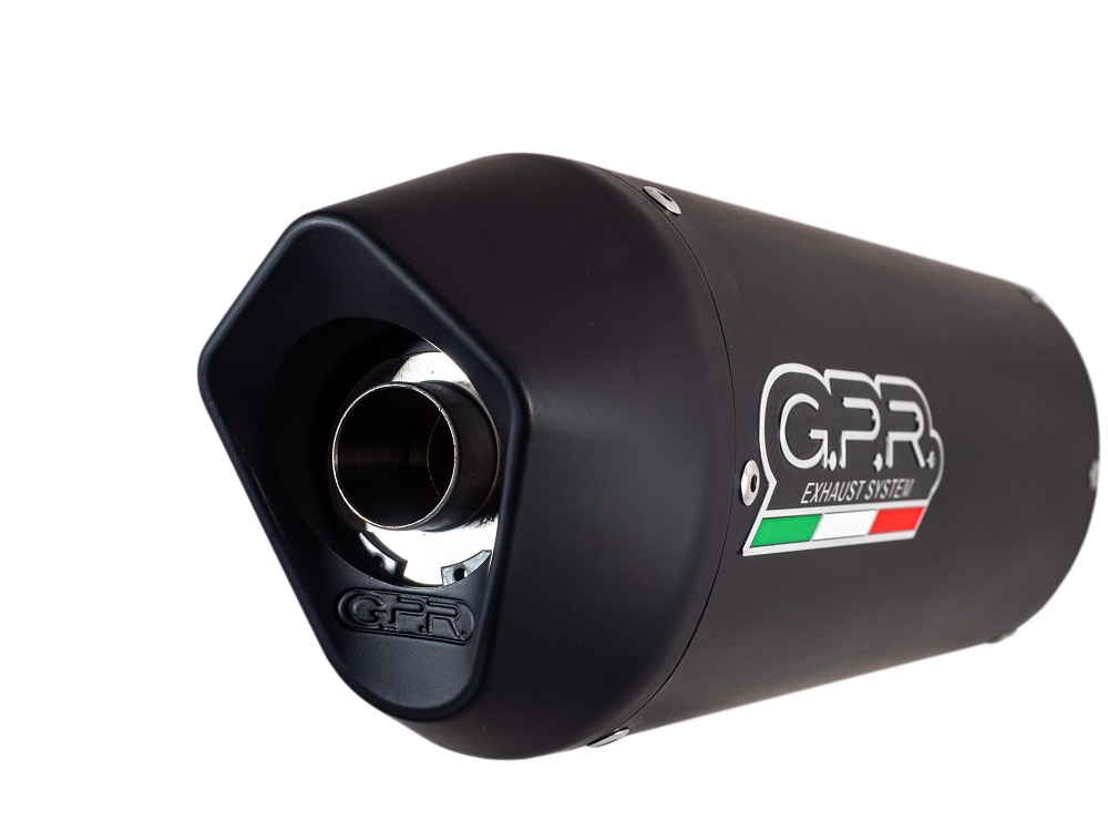 Exhaust compatible with Aprilia Dorsoduro 900 2017-2020, Furore Nero, Dual slip-on exhausts including link pipes 