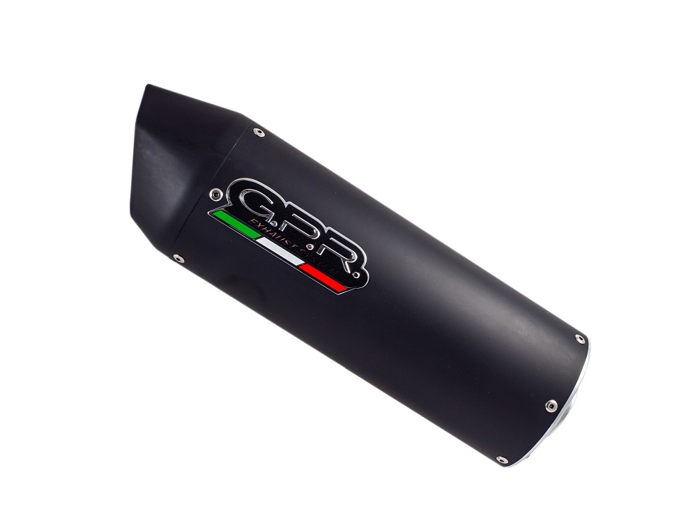 Exhaust compatible with Aprilia Dorsoduro 900 2017-2020, Furore Nero, Dual slip-on exhausts including link pipes 