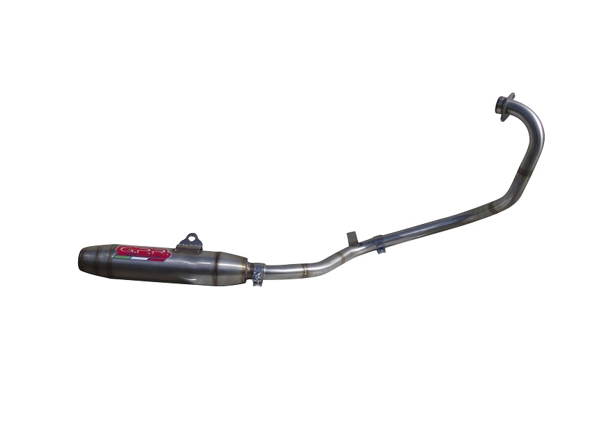 Exhaust compatible with Yamaha FZ 16 Byson 160 2010-2010, Deeptone Inox, Full system exhaust, including removable db killer 