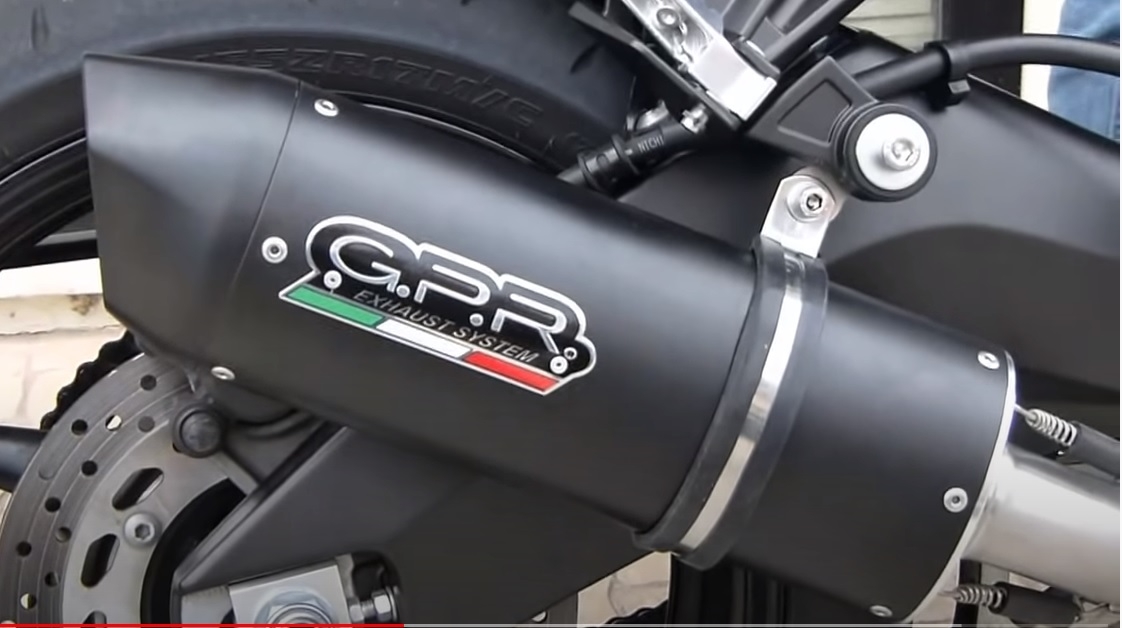 Exhaust compatible with Yamaha FZ-8 2010-2016, Furore Nero, Slip-on exhaust including removable db killer and link pipe 