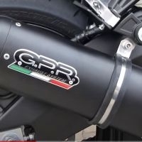 Exhaust compatible with Yamaha FZ-8 2010-2016, Furore Nero, Slip-on exhaust including removable db killer and link pipe 