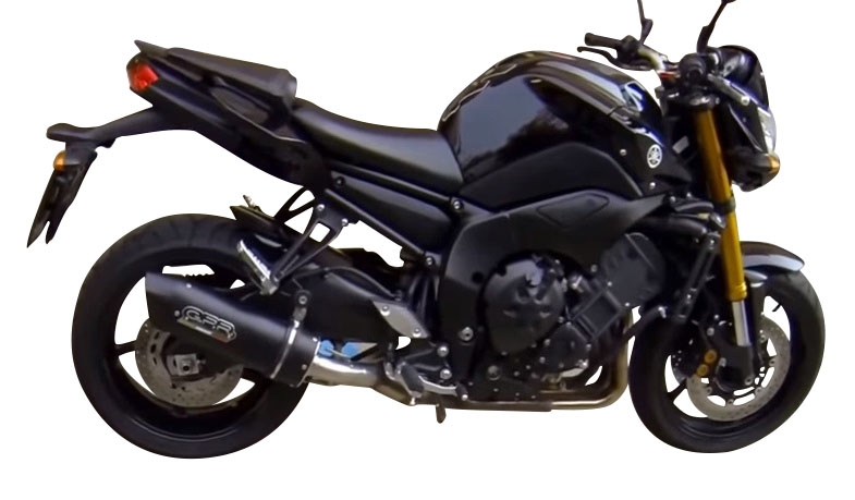 Exhaust compatible with Yamaha FZ-8 2010-2016, Furore Nero, Slip-on exhaust including removable db killer and link pipe 