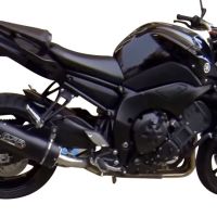 Exhaust compatible with Yamaha FZ-8 2010-2016, Furore Nero, Slip-on exhaust including removable db killer and link pipe 