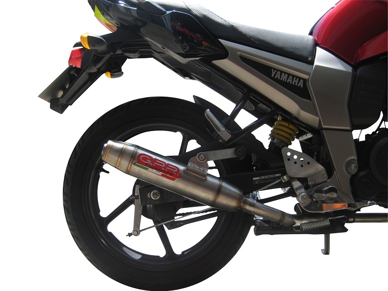Exhaust compatible with Yamaha FZ 16 Byson 160 2010-2010, Deeptone Inox, Full system exhaust, including removable db killer 
