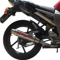 Exhaust compatible with Yamaha FZ 16 Byson 160 2010-2010, Deeptone Inox, Full system exhaust, including removable db killer 