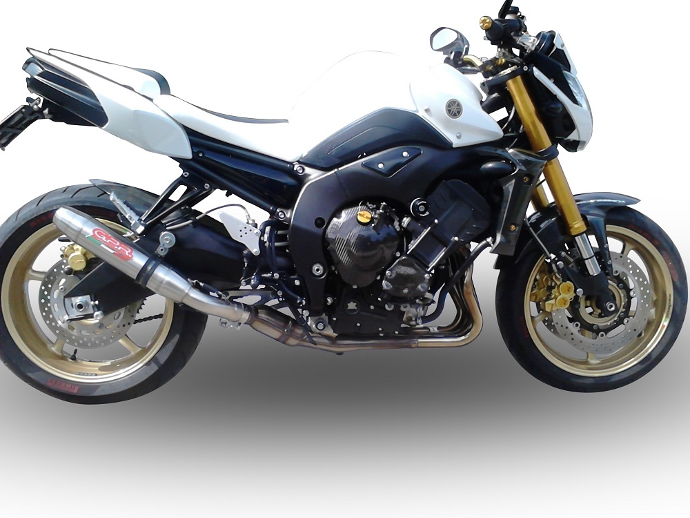 Exhaust compatible with Yamaha FZ-8 2010-2016, Deeptone Inox, Slip-on exhaust including removable db killer and link pipe 
