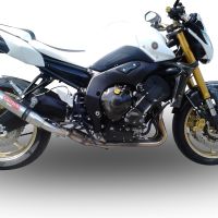 Exhaust compatible with Yamaha FZ-8 2010-2016, Deeptone Inox, Slip-on exhaust including removable db killer and link pipe 