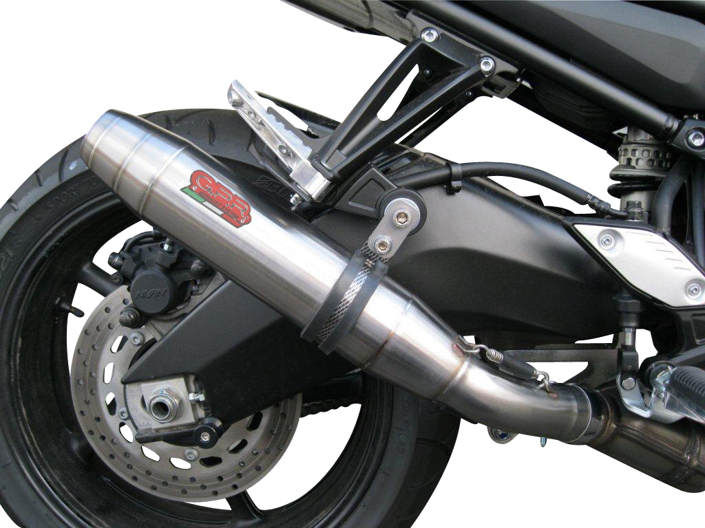 Exhaust compatible with Yamaha FZ-8 2010-2016, Deeptone Inox, Slip-on exhaust including removable db killer and link pipe 