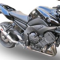 Exhaust compatible with Yamaha FZ-8 2010-2016, Deeptone Inox, Slip-on exhaust including removable db killer and link pipe 