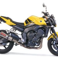 Exhaust compatible with Yamaha FZ1 2006-2014, Gpe Ann. titanium, Slip-on exhaust including removable db killer and link pipe 