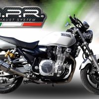 Exhaust compatible with Yamaha XJR1300 2007-2017, Trioval, Slip-on exhaust including removable db killer and link pipe, EPA-compliant 