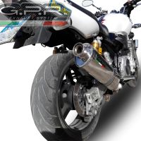 Exhaust compatible with Yamaha XJR1300 2007-2017, Trioval, Slip-on exhaust including removable db killer and link pipe, EPA-compliant 