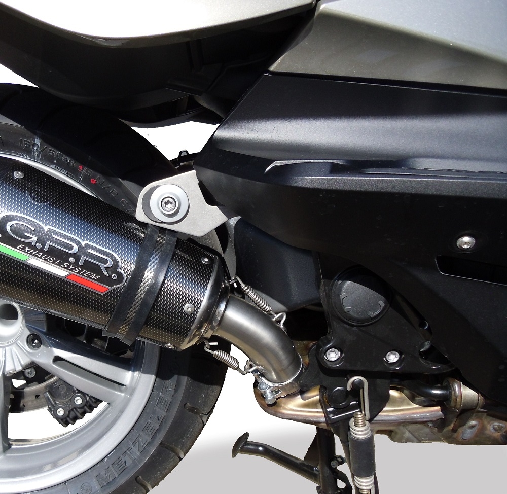 Exhaust compatible with Bmw C650GT 2012-2015, Gpe Ann. Poppy, Slip-on exhaust including removable db killer and link pipe 