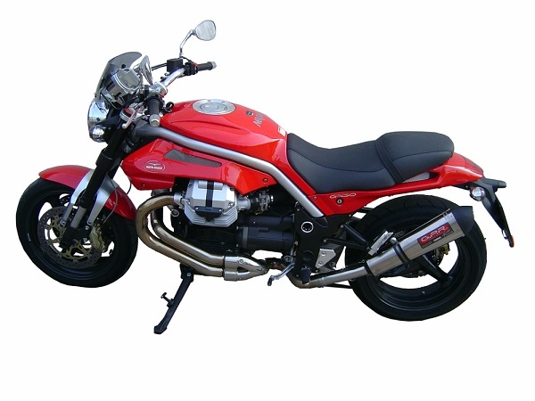 Exhaust compatible with Moto Guzzi Griso 1100 2005-2008, Gpe Ann. titanium, Slip-on exhaust including removable db killer and link pipe 