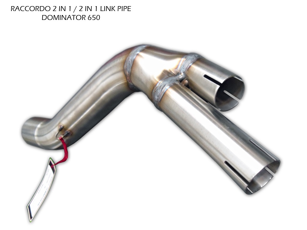 Exhaust compatible with Honda Dominator NX650 1988-2001, Satinox , Mid-Full system exhaust including removable db killer 