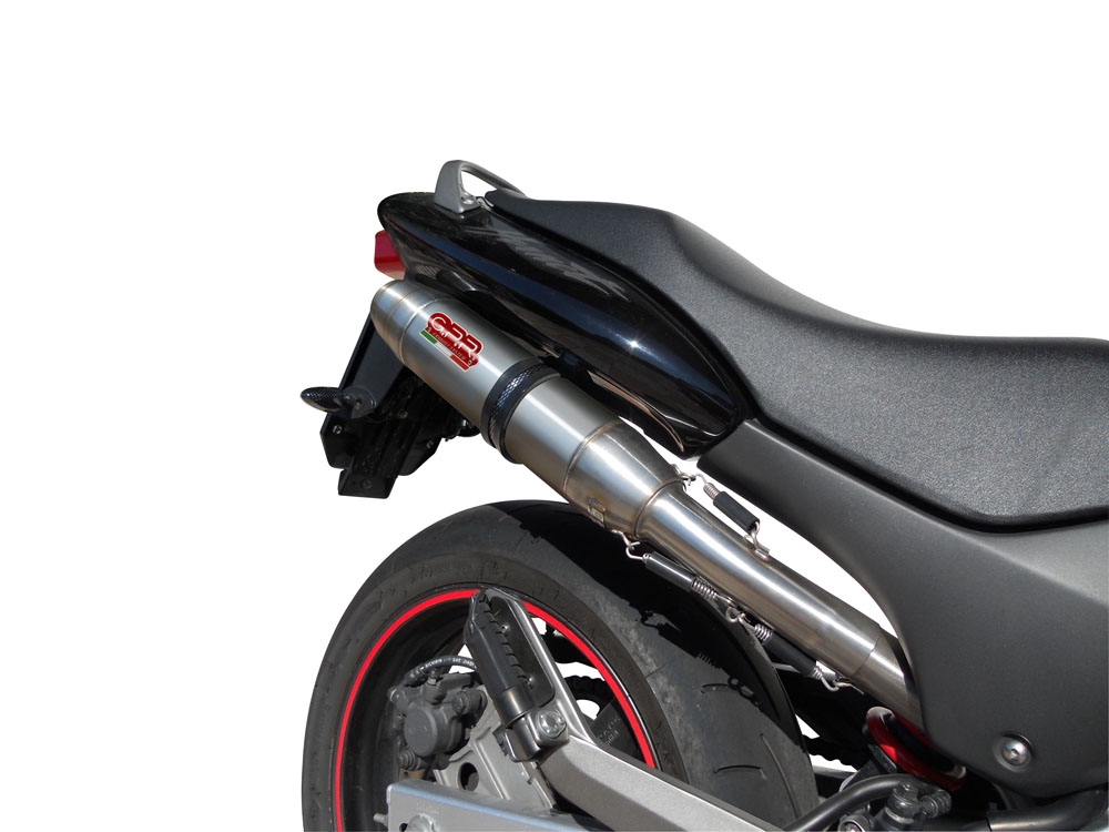 Exhaust compatible with Honda CB600F Hornet 1998-2002, Deeptone Inox, Slip-on exhaust including removable db killer and link pipe, EPA-compliant 