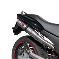 Exhaust compatible with Honda CB600F Hornet 1998-2002, Deeptone Inox, Slip-on exhaust including removable db killer and link pipe, EPA-compliant 