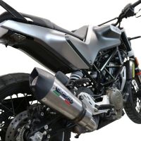 Exhaust compatible with Husqvarna Vitpilen 401 2020-2020, GP Evo4 Titanium, Slip-on exhaust including removable db killer and link pipe 