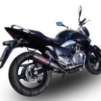 Exhaust compatible with Suzuki Gw 250 F Inazuma 2012-2017, Deeptone Inox, Dual slip-on including removable db killers and link pipes 